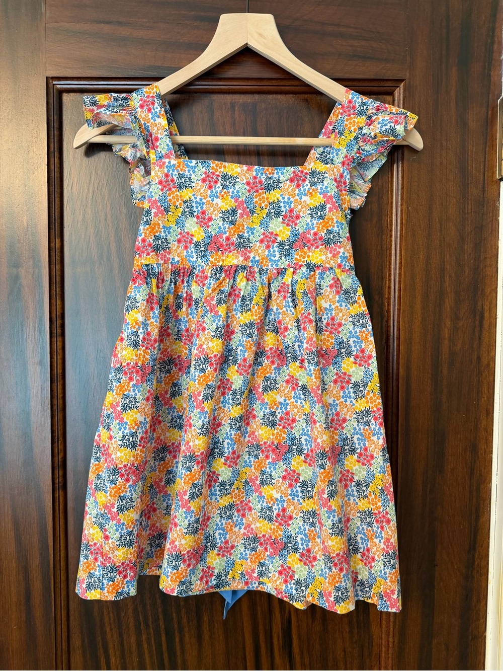 bella bliss Floral Ruffle Strap Sundress - Red Yellow Blue Pink